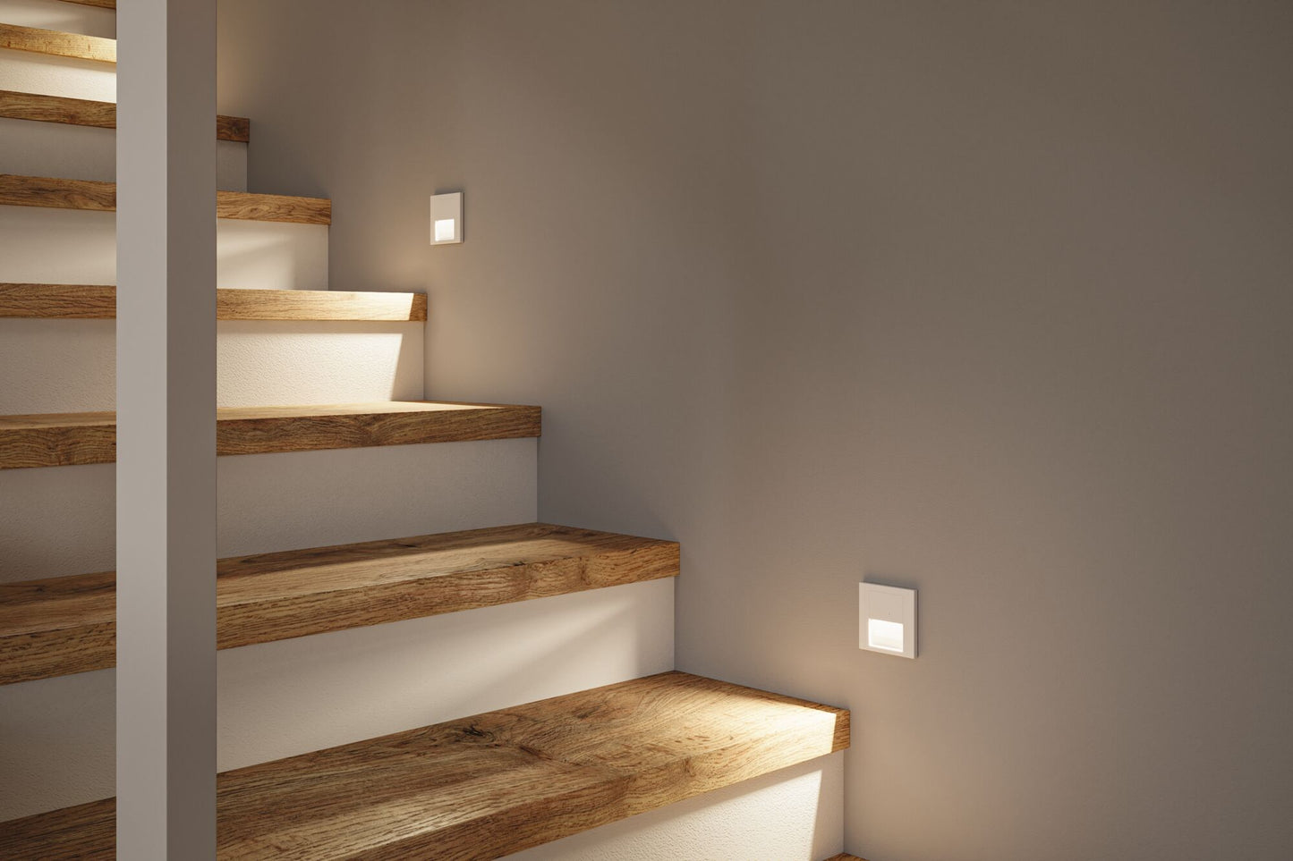 Paulmann LED Wandeinbauleuchte Tsaro eckig 80x36mm   1W 80lm 230V  2700K Weiß matt