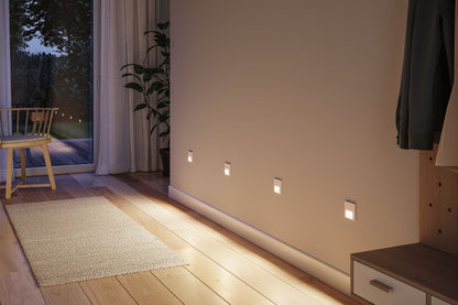 Paulmann LED Wandeinbauleuchte Tsaro eckig 80x36mm   1W 80lm 230V  2700K Weiß matt