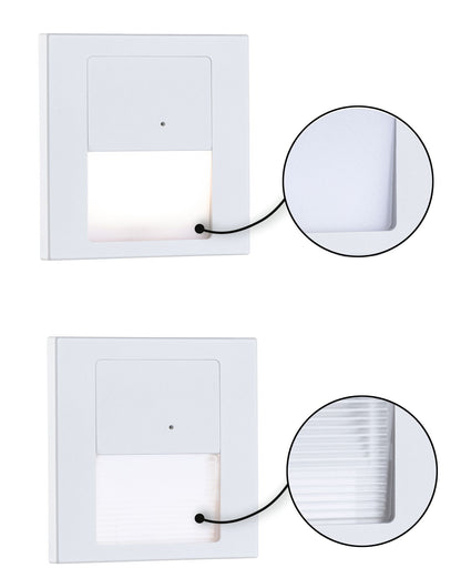 Paulmann LED Wandeinbauleuchte Tsaro eckig 80x36mm   1W 80lm 230V  2700K Weiß matt