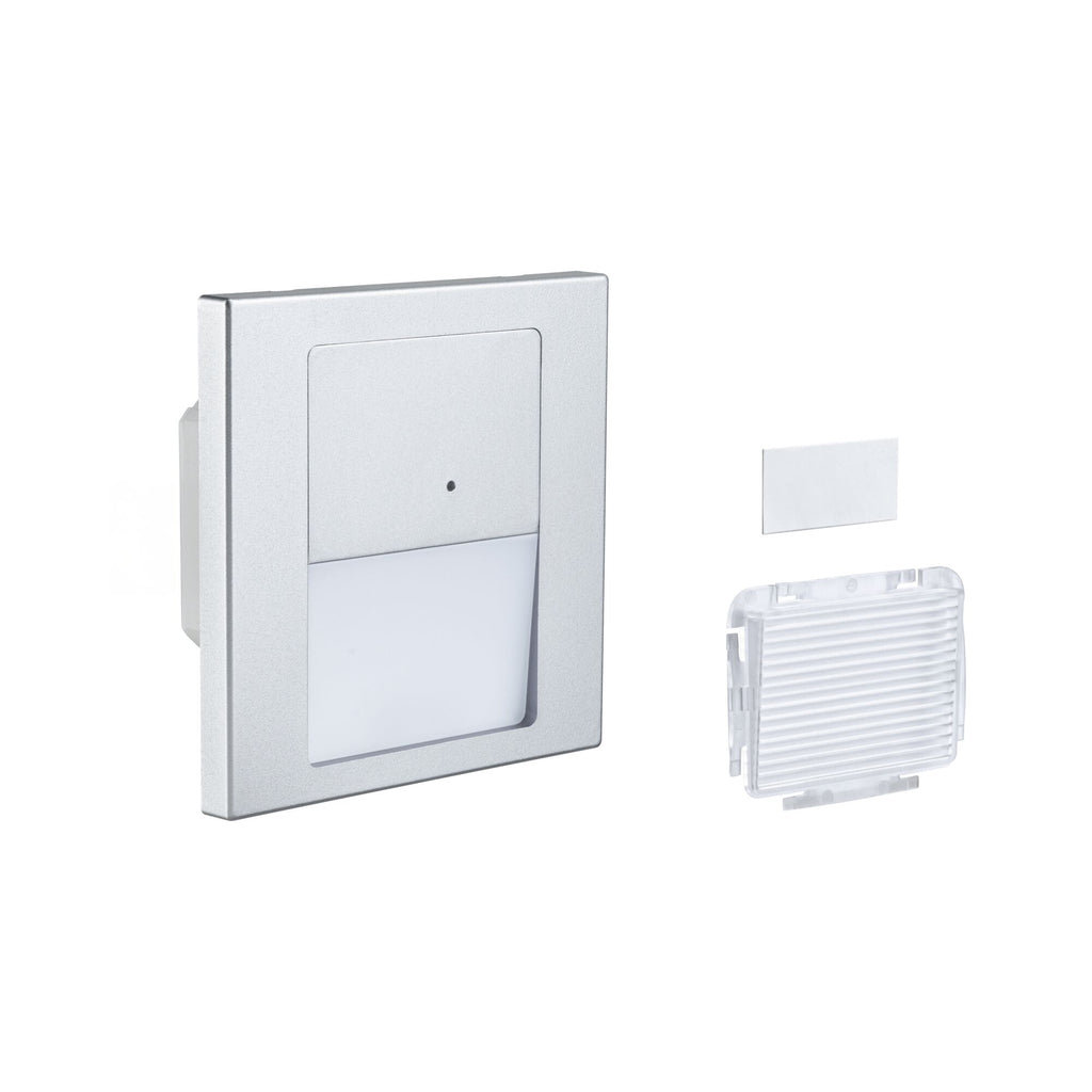 Paulmann LED Wandeinbauleuchte Tsaro eckig 80x36mm   1W 80lm 230V  2700K Chrom matt