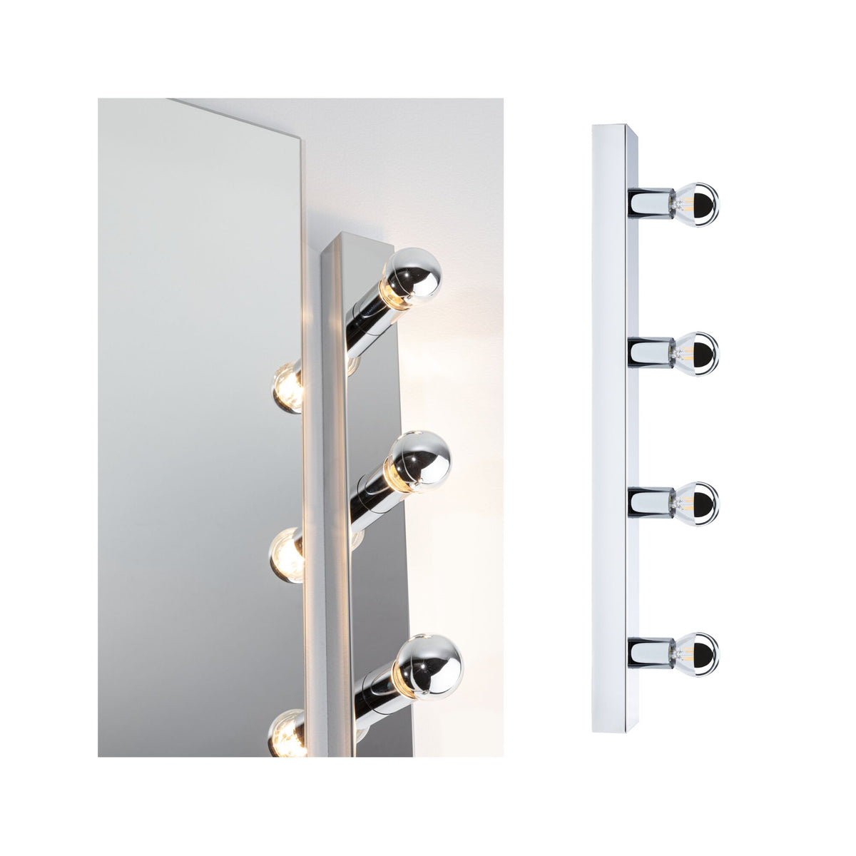Paulmann Spiegelleuchte Regula II IP44 E14   230V max. 4x40W dimmbar Chrom