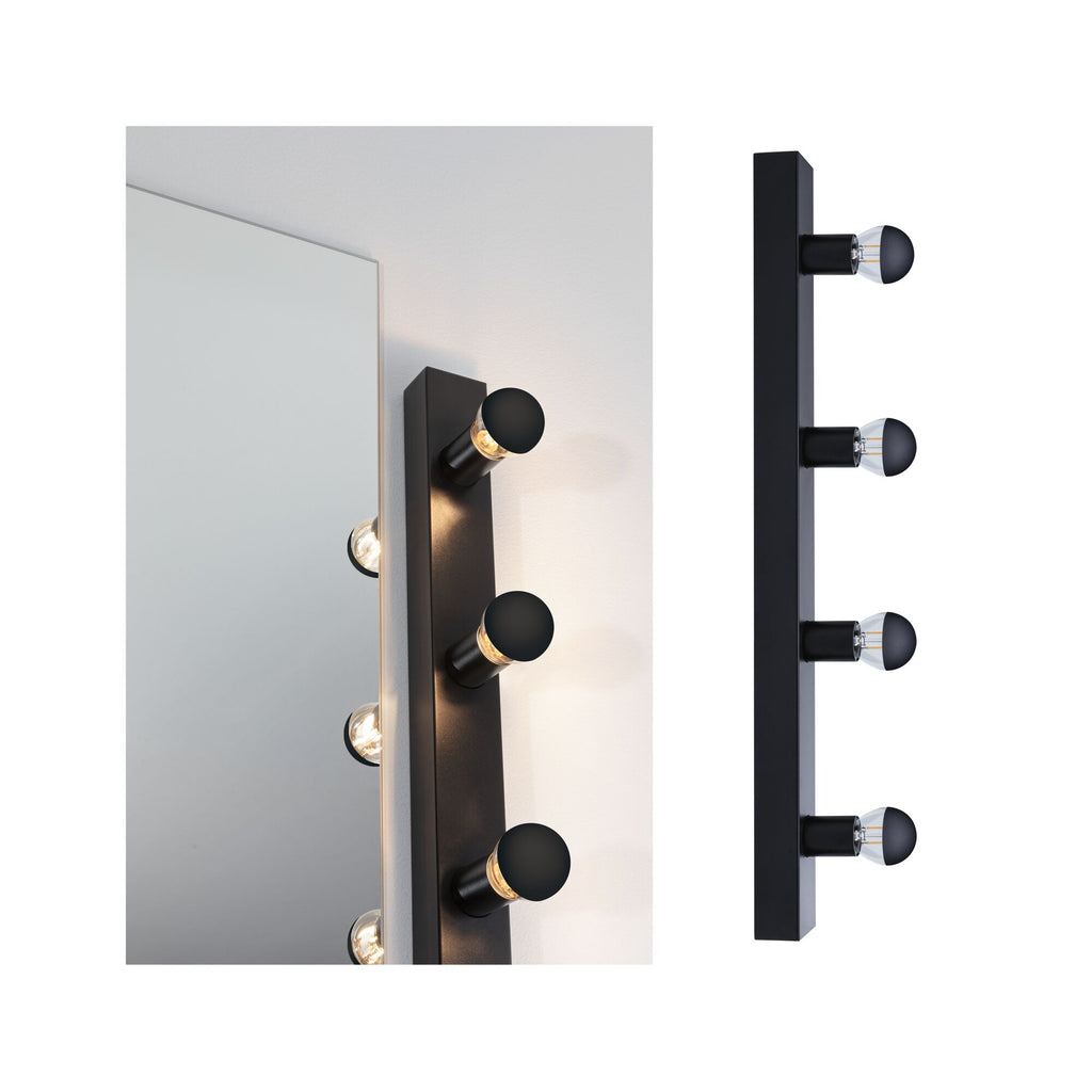 Paulmann Spiegelleuchte Regula II IP44 E14   230V max. 4x40W dimmbar Schwarz
