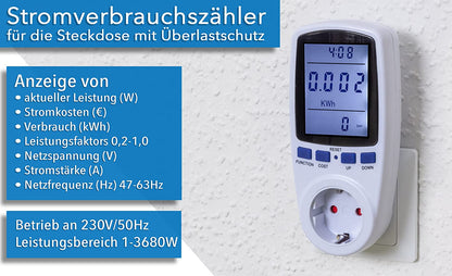 Energiekosten-Messgerät "CTM-900" LC-Display, Messung bis zu 3680W