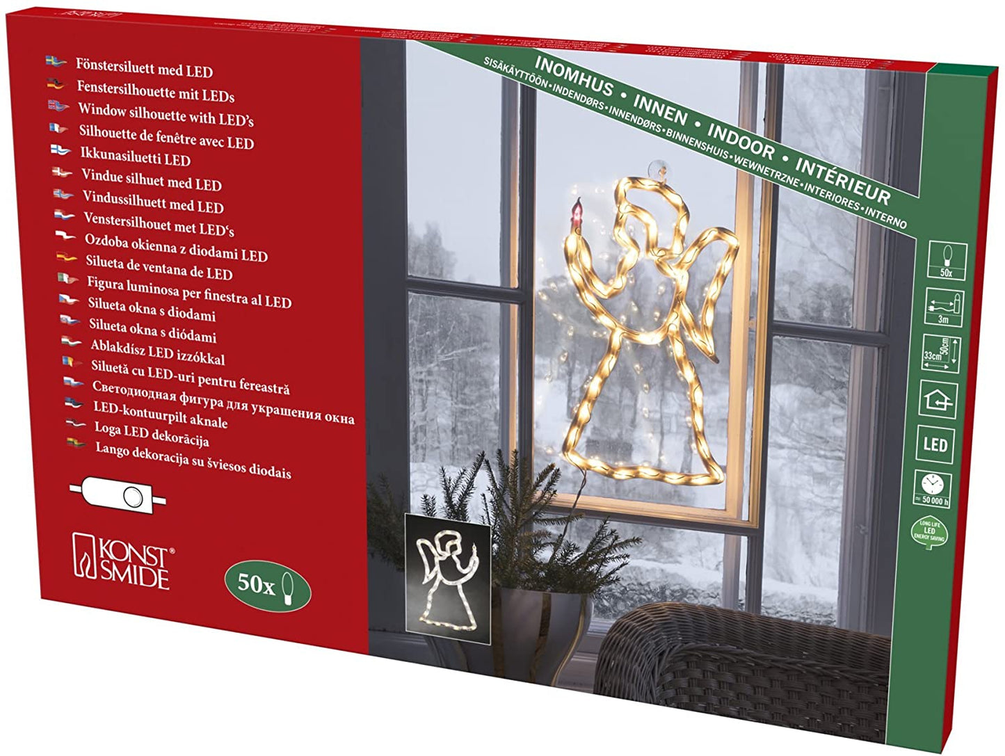 LED Fenstersilhouette Engel 50 ww LED 2173-010