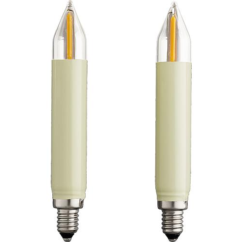 2x LED Schaftkerze E10 12V 0,5W 904956