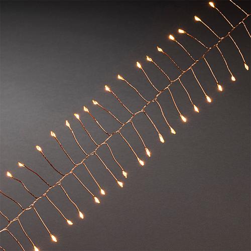 Micro LED Lichterkette 'Firecracker' 1465-86060 bernsteinf. LED kupferfarbener Draht