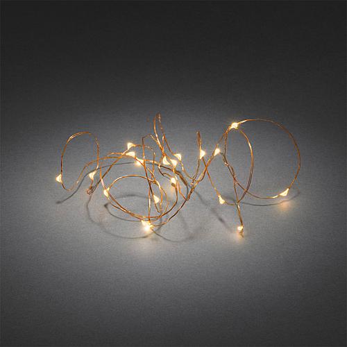 Micro LED Lichterkette 20 bernsteinf. LED 1460-860kupferfarbener Draht