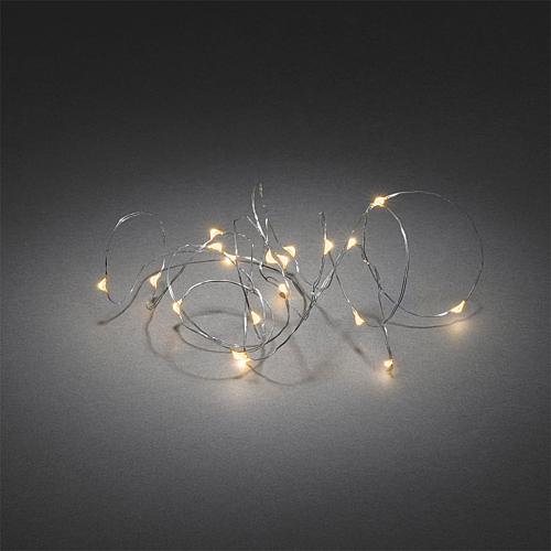 Micro LED Lichterkette 40 bernsteinf. LED 1461-890silberfarbener Draht