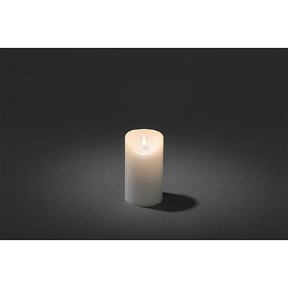 LED Echtwachskerze weiß 13,5cm 1830-100