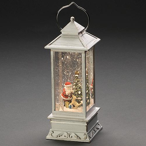 LED Wasserlaterne 'Weihnachtsmann mit Hund'4364-200