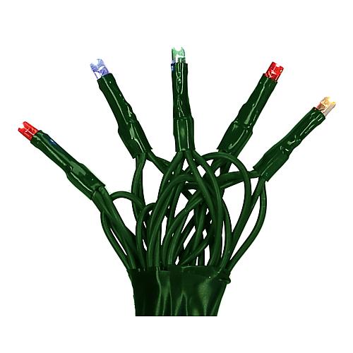Micro LED-Lichterkette 200 flg bunt, grünes Kabel 6355-520