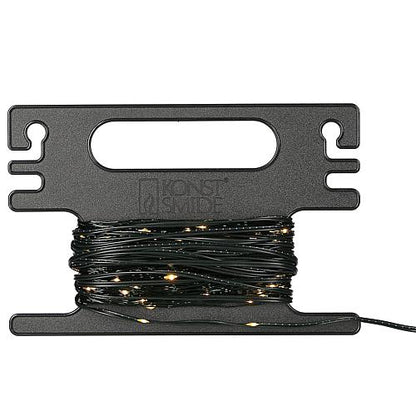 LED Tropfenlichterkette 100 flg bernsteinfarben mit Aufroller 6460-830