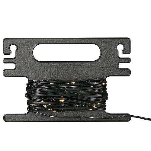 LED Tropfenlichterkette 100 flg bernsteinfarben mit Aufroller 6460-830
