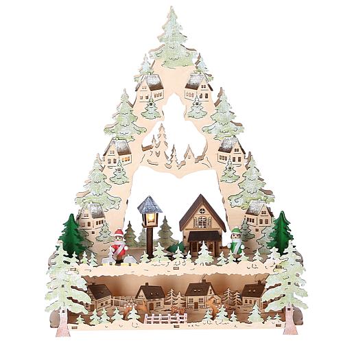 LED Holzpyramide 'Dorf' 3253-100