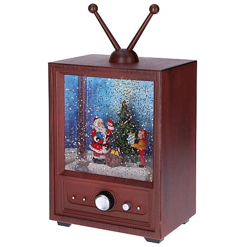 LED Fernseher mit Weihnachtsmann und Kind 4372-000