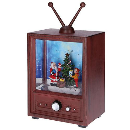 LED Fernseher mit Weihnachtsmann und Kind 4372-000