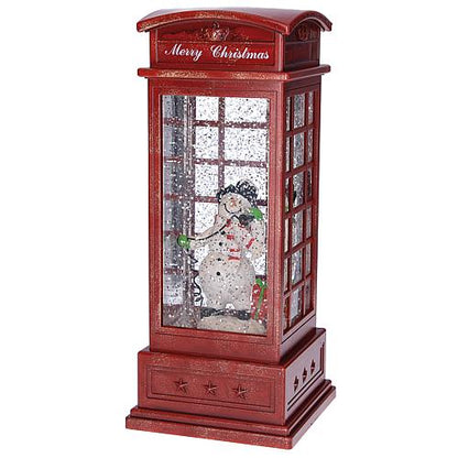 LED Telefonzelle mit Schneemann 4367-550