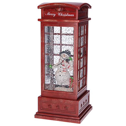 LED Telefonzelle mit Schneemann 4367-550