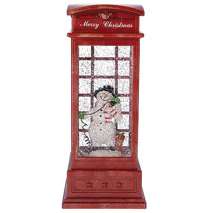 LED Telefonzelle mit Schneemann 4367-550