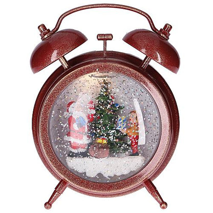 LED Wecker mit Weihnachtsmann und Kind 4375-550