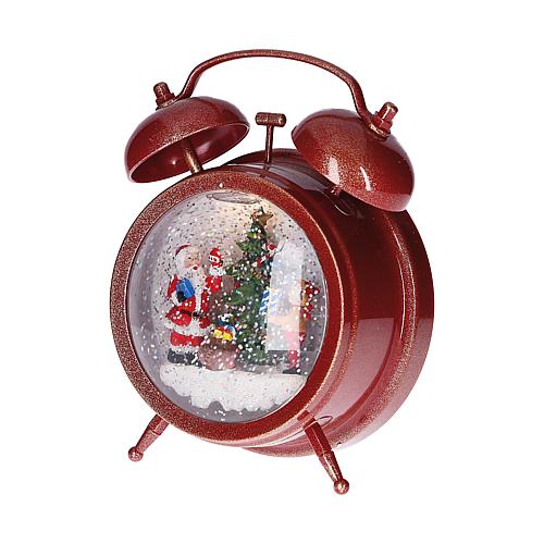 LED Wecker mit Weihnachtsmann und Kind 4375-550