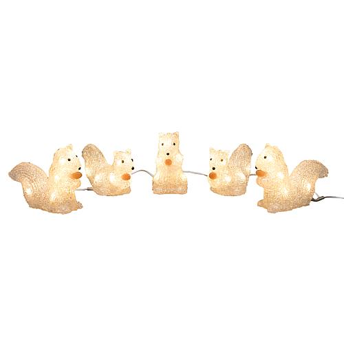 LED Acryl Eichhörnchen 5er-Set 40 ww LED außen 6287-103