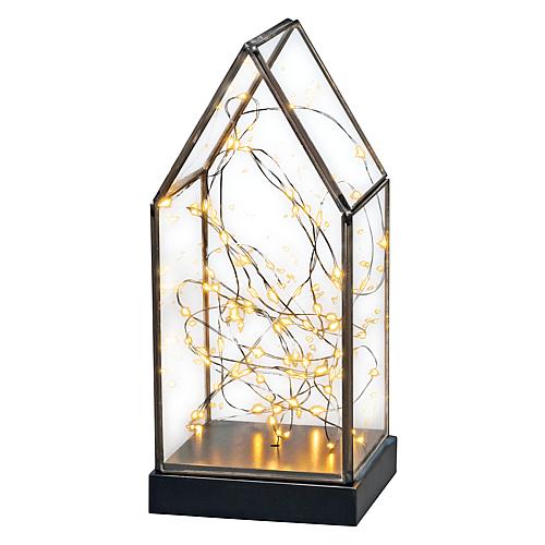 LED Glaslaterne mit Spitze 1817-870