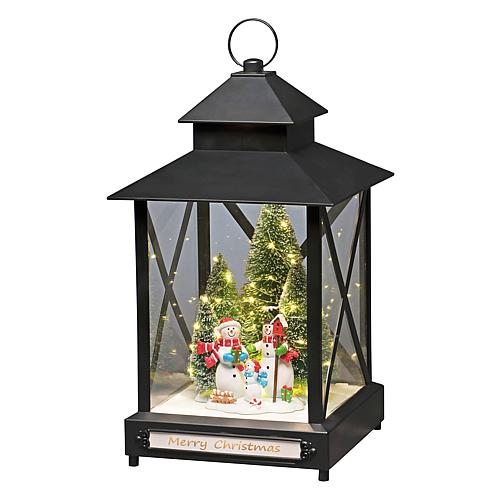 LED Laterne mit Schneemännern außen 4342-000