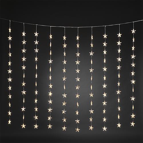 LED Lichtervorhang mit Sternen 120 ww LED 3703-103