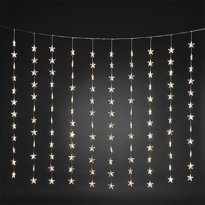 LED Lichtervorhang mit Sternen 120 ww LED 3703-103