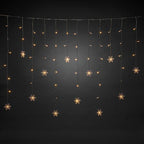 LED Lichtervorhang mit Schneeflocken 60 ww LED