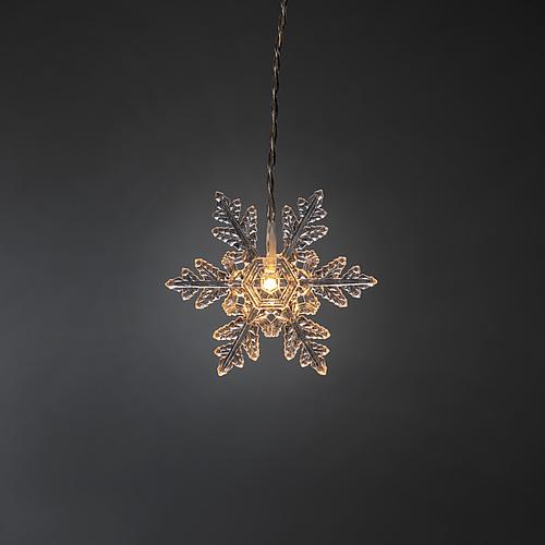 LED Lichtervorhang mit Schneeflocken 60 ww LED