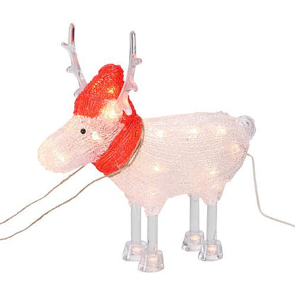 LED Acryl Weihnachtsmann und Rentier 40 ww LED