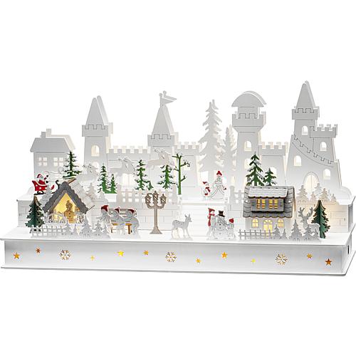 LED Holzsilhouette 'Burg' 3257-210