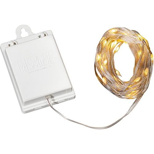 LED Lichterkette 80 bernsteinfarbene LED außen