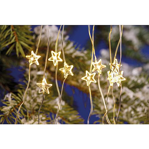 EGB LED-Micro-Bündel-Lichterkette mit Sternen 200 ww LED 10 Stränge 4027236043423