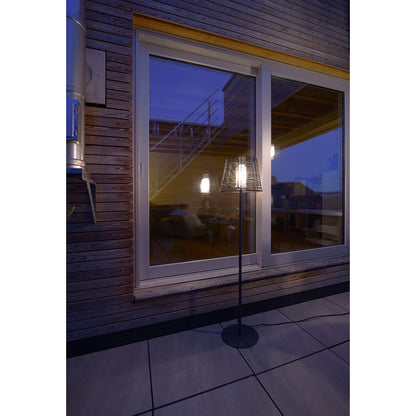 Stehleuchte Velorum schwarz LED Stehlampe 145 cm Außenleuchte E27 Kunststoff IP44