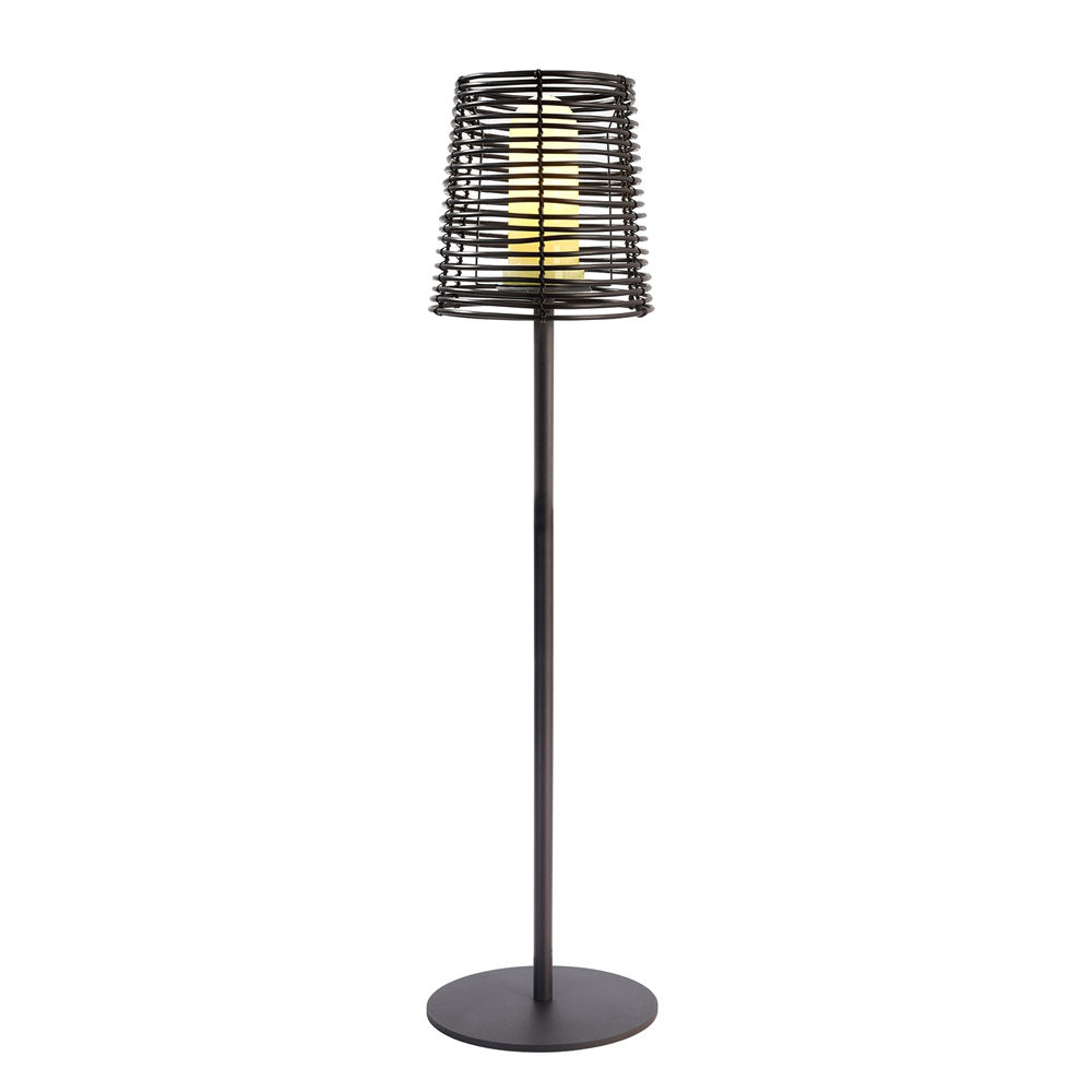 Stehleuchte Velorum schwarz LED Stehlampe 145 cm Außenleuchte E27 Kunststoff IP44
