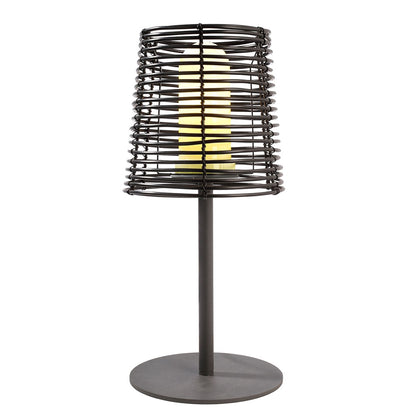 Tischleuchte Velorum schwarz LED Tischlampe 51 cm Außenleuchte E27 Kunststoff IP44