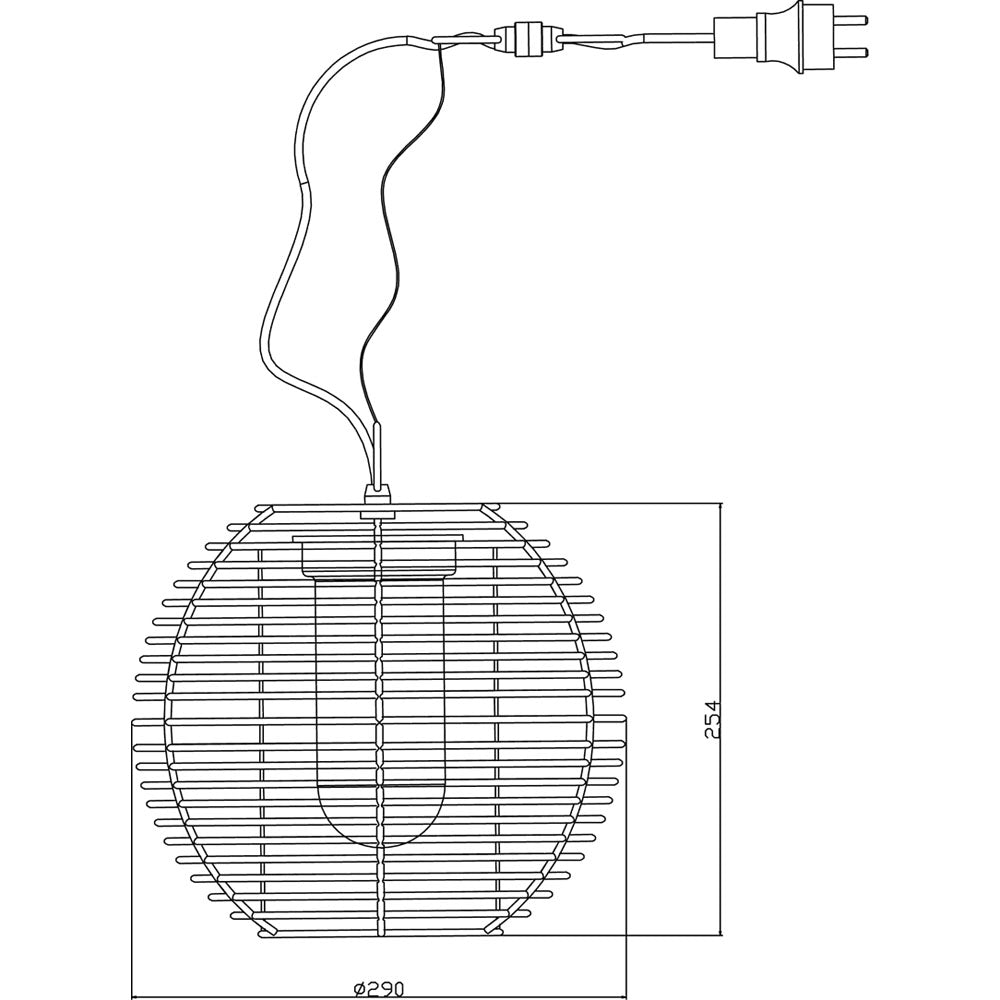Pendelleuchte Velorum schwarze LED Kugel Hängelampe Außenleuchte E27 Kunststoff IP44