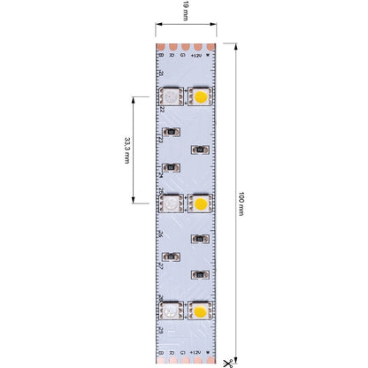 Deko-Light 5050-2x30-12V-RGB+6500K-3m 36W Weiß