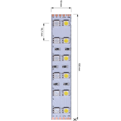 Deko-Light 5050-2x60-24V-RGB+6000K-3m 75W Weiß