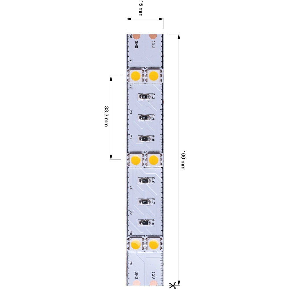 Deko-Light 5050-2x30-12V-6500K-7000K-3m  Weiß