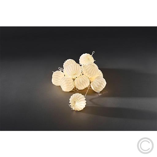 LED-Dekokette Papierlaternen 12 flg. warmweiß 3191-103