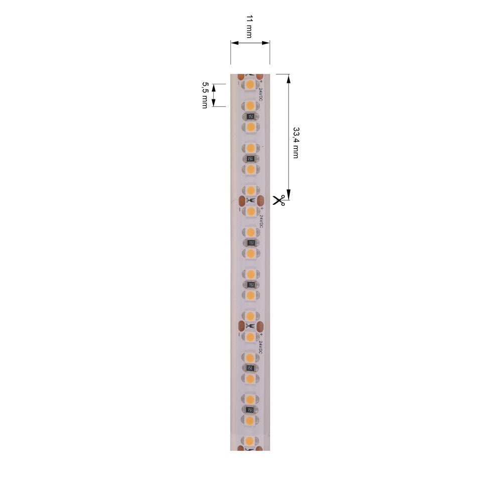 Deko-Light 3528-180-24V-2700K-5m-Silikon 55W Weiß