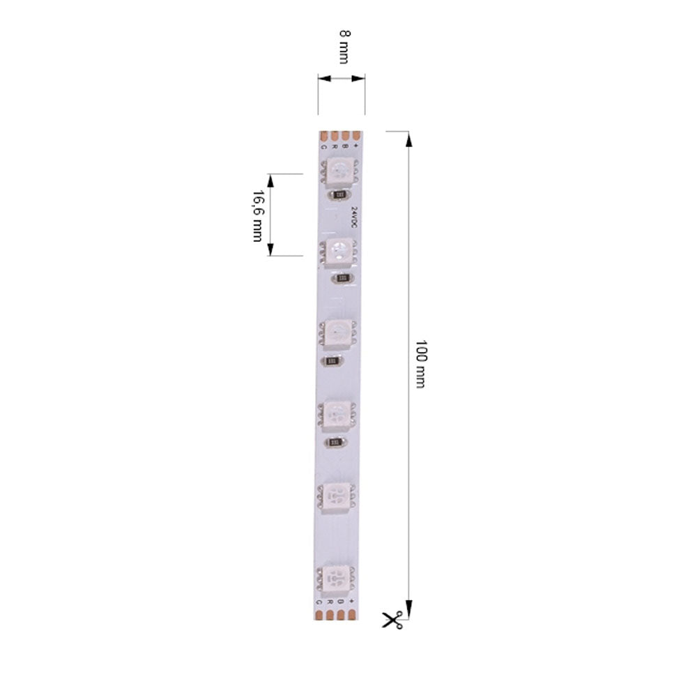 Deko-Light LED-Lichtband 5050 24V 13,3W/m 433lm/m RGB L: 300cm