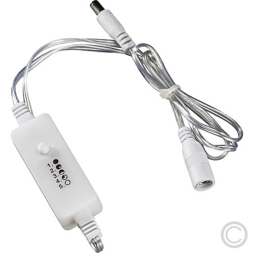 Dimmer für LED Innenartikel transp. Kabel 3668-003 (Trafo bis max. 400 LEDs)