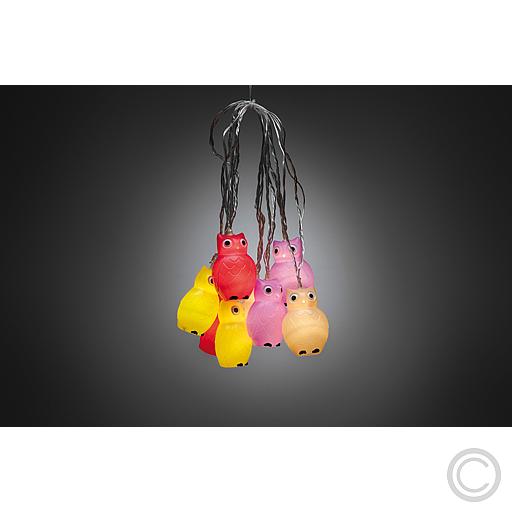 LED Dekolichterkette bunte Eulen 1477-503