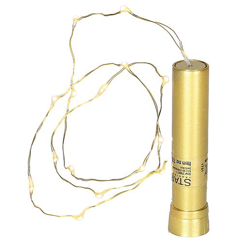 LED-Draht-Lichterkette 'Dew Drops' 15 ww LED messingfarben 728-14