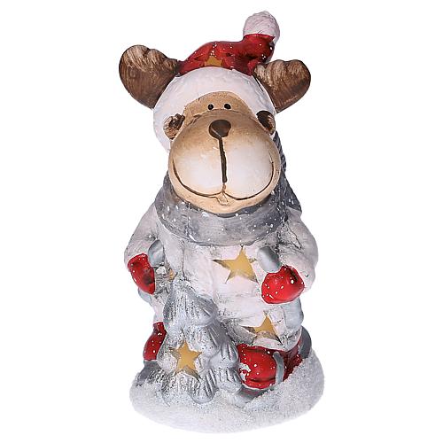 LED-Keramik-Figur 'Friends' Rentier 991-16